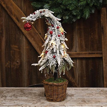 Small Curly Christmas Tree w LED Lights - The Fox Decor